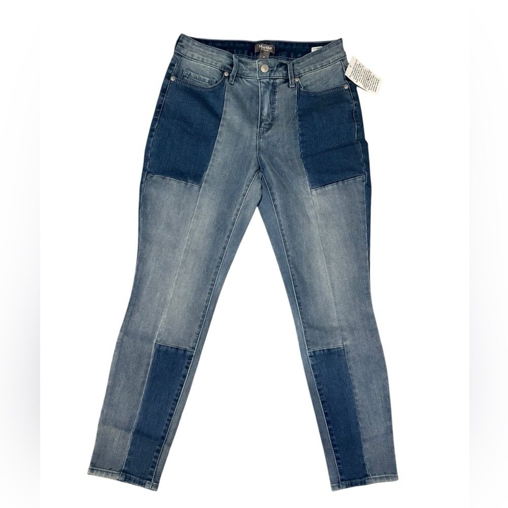 Women's Martha Stewart  Blue Patchwork Jeans 2P